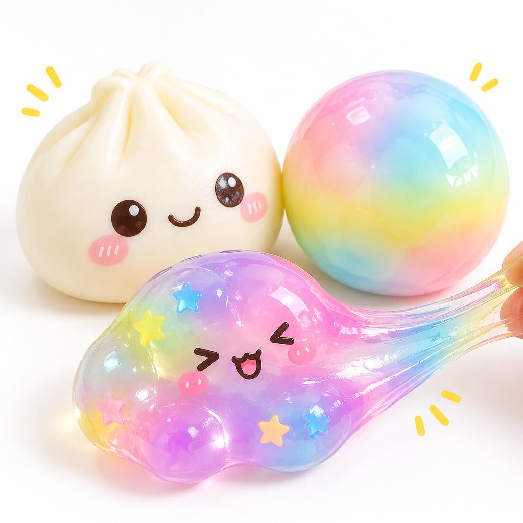 Colorful squishy toys